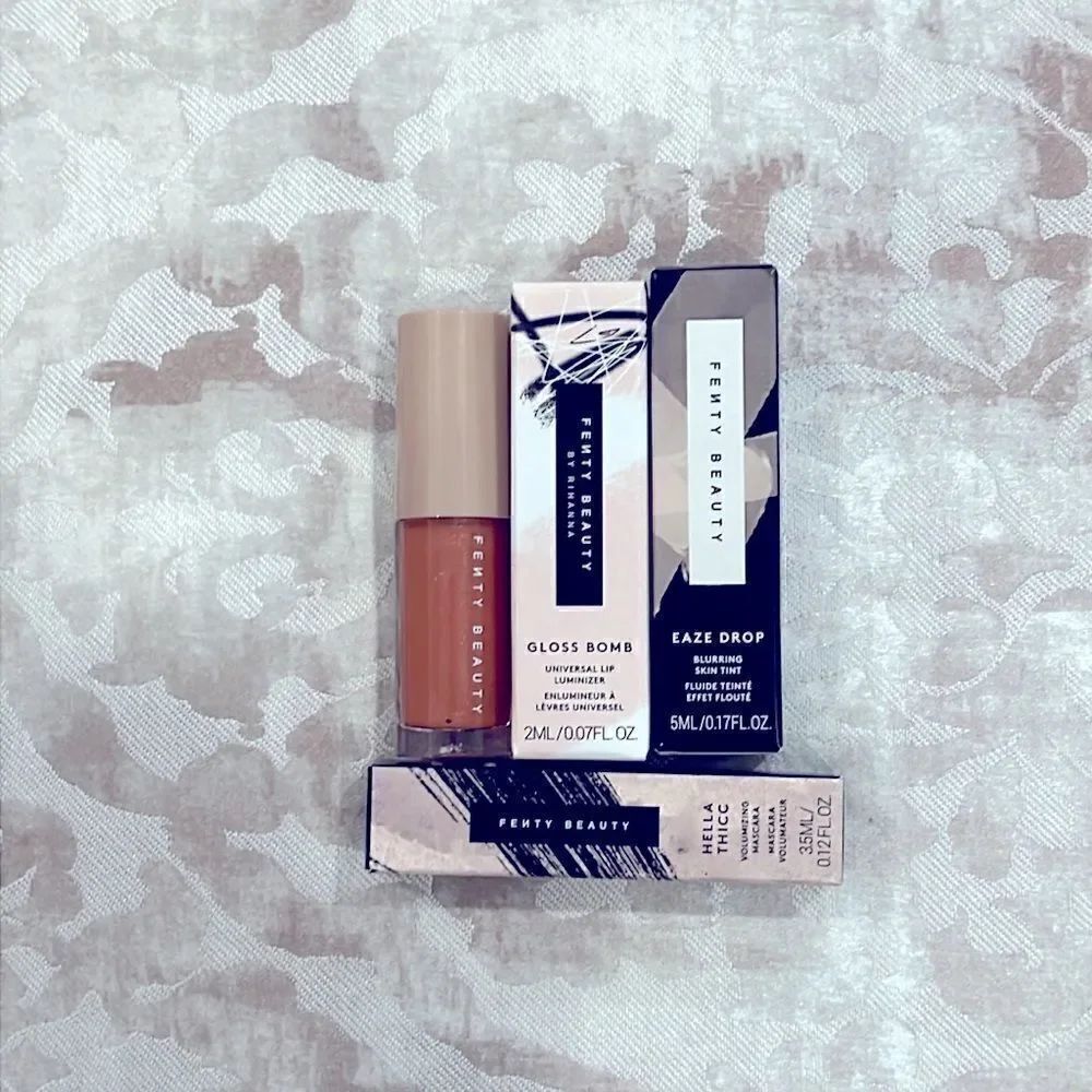 FENTY BEAUTY FENTY GLOW, Mascara & Blurring Skin Tint Bundle, Mini Size, NWB